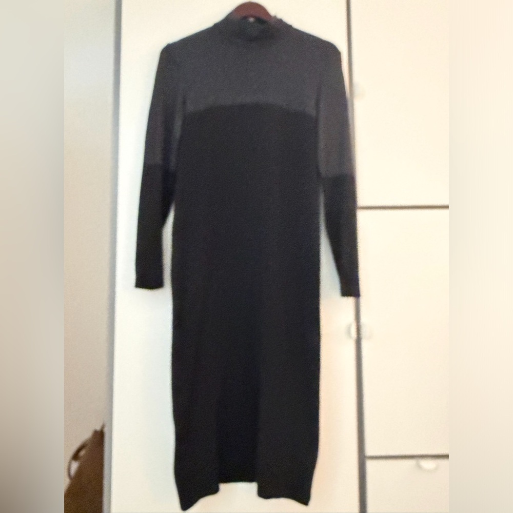Wolford Black Long-Sleeve Midi Knit Dress
